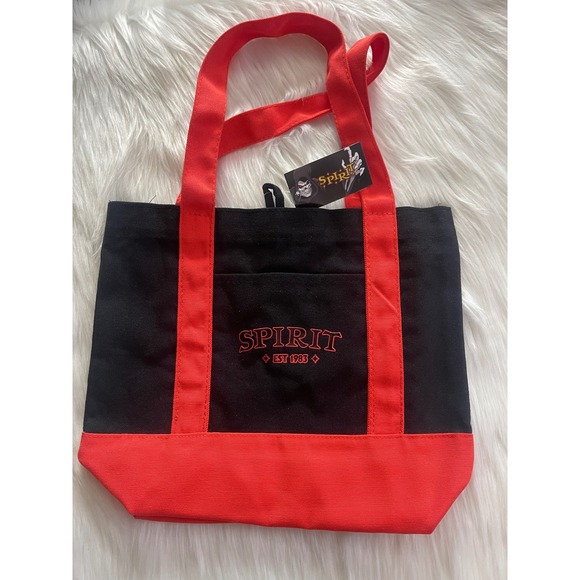 Handbags - Spirit Halloween Black And Orange Canvas Mini Tote New